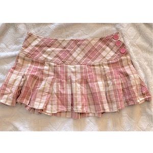 Aeropostale Pink Plad School Girl Vintage Skirt